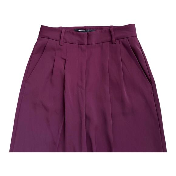 FRENCH CONNECTION Womens Size US 4 Purple High Rise Harrie Pleated Dress Pants - Picture 3 of 6